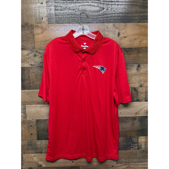Fanatics Other - Fanatics Mens Red New England Patriots Polo Shirt Size Large NFL Team‎ Apparel
